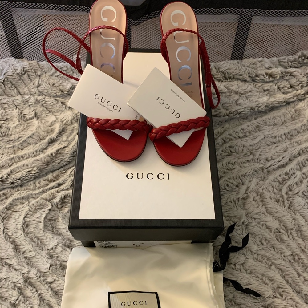 Authentic Gucci heals worn only one time.